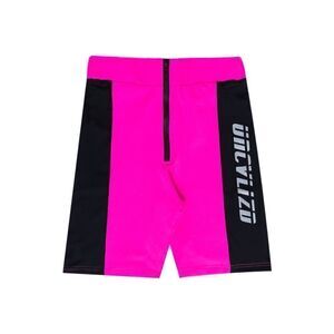 Retro Women's Biker Shorts- Neon Pink size Large